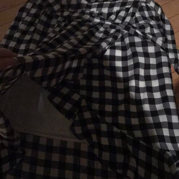 Fourteenth Place high low gingham plaid Skirt S - Picture 6 of 7